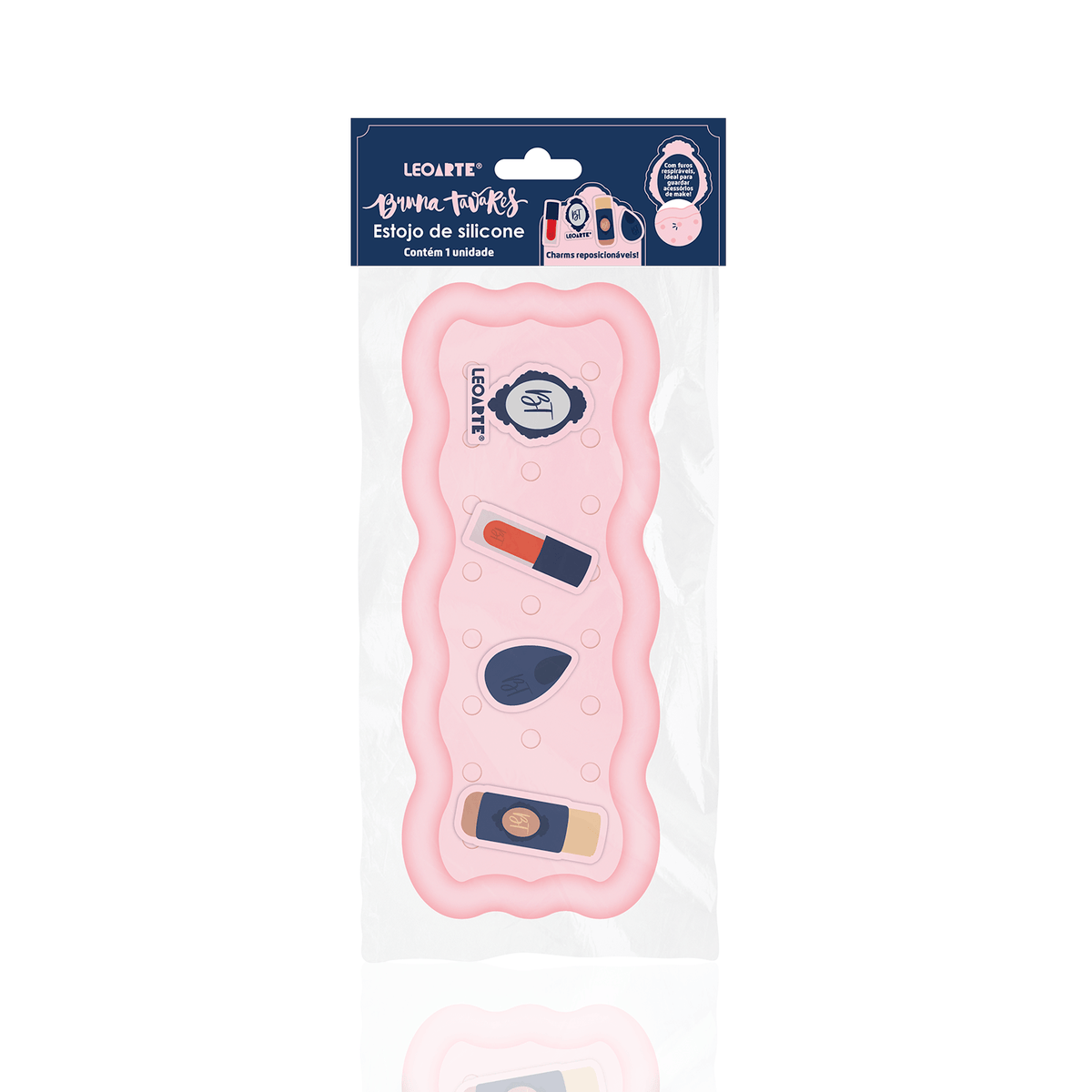 Estojo de Silicone com Pins Bruna Tavares